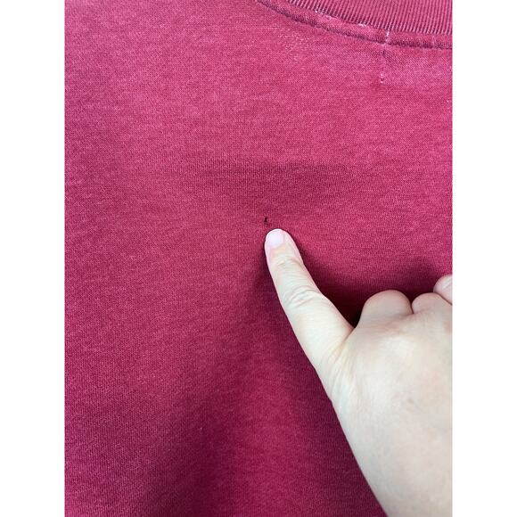 Shenanigans red floral embroidered 90s crew neck cardigan cottagecore medium - Picture 6 of 9